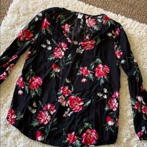 Floral long sleeve, medium.